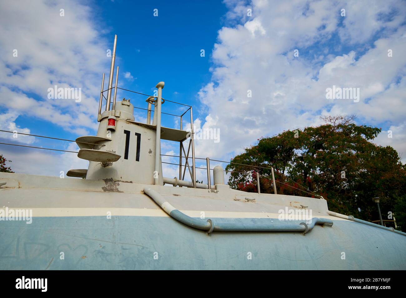 A scale model of submarine B11. At the Commander Holbrook park in Hollbrook, NSW, Australia. Stock Photo