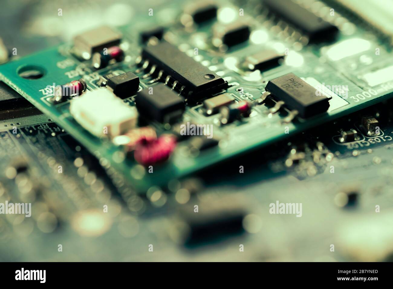 Ewaste electronic, computer circuit cpu chip mainboard core processor