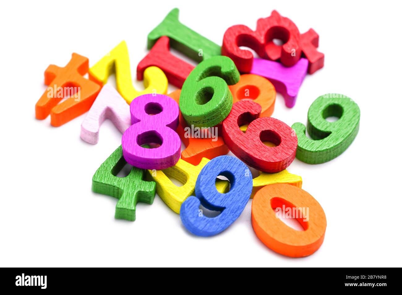Coloured Math Number Math Number colorful on white background : Education study mathematics ...