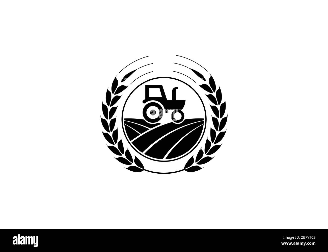 Tractor logo or farm logo template, Suitable for any business related to agriculture industries. Stock Vector