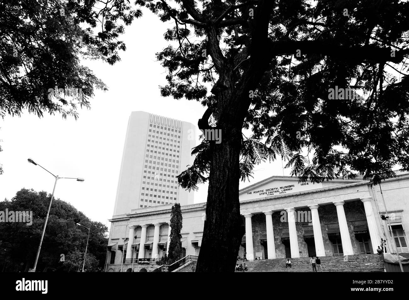 Town Hall, Asiatic Library, RBI Building, Horniman Circle, Fort, Bombay, Mumbai, Maharashtra, India, Asia Stock Photo
