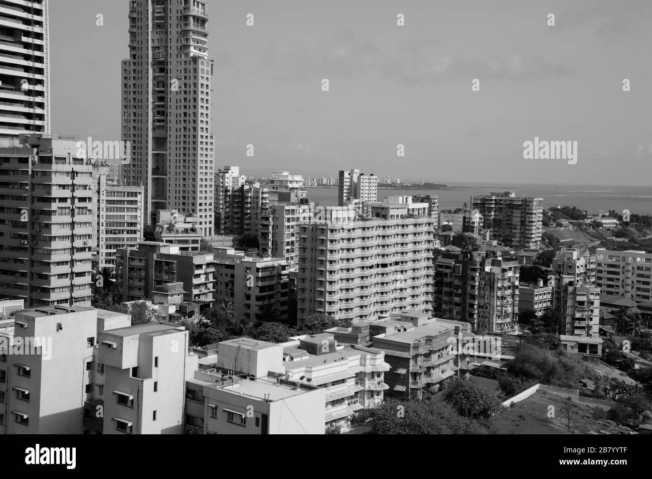 Building, Narayan Dabholkar Road, Malabar Hill, Bombay, Mumbai, Maharashtra, India, Asia Stock Photo