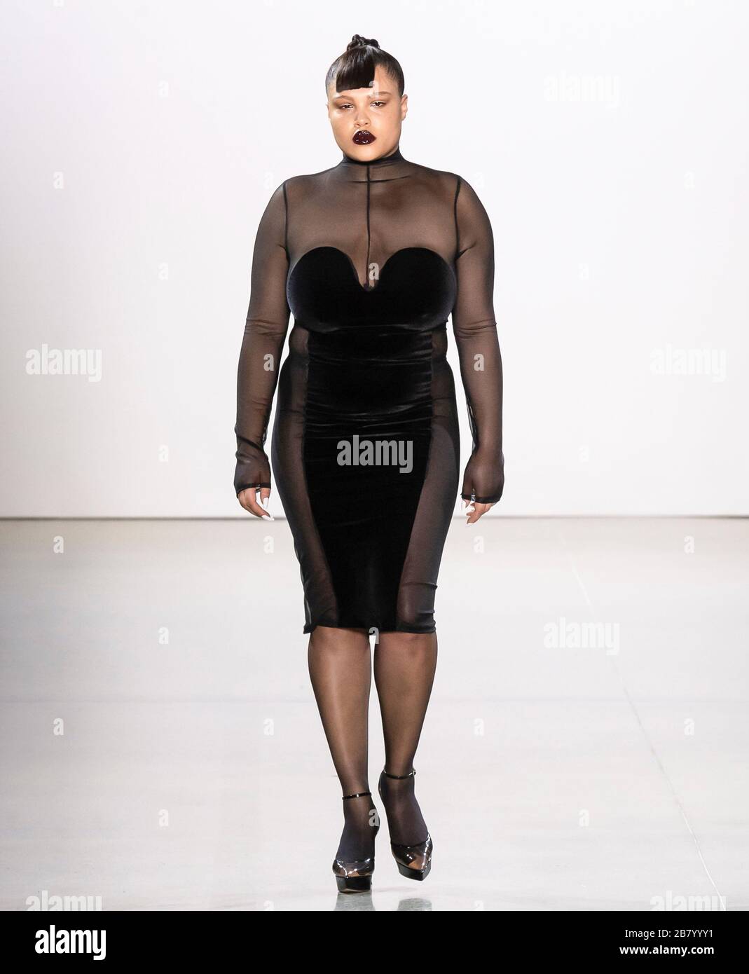 New York, New York - Feb. 08, 2020: Alva Claire walks the runway at ...
