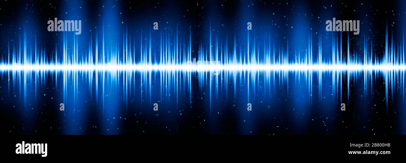 Blue frequency diagram Stock Photo