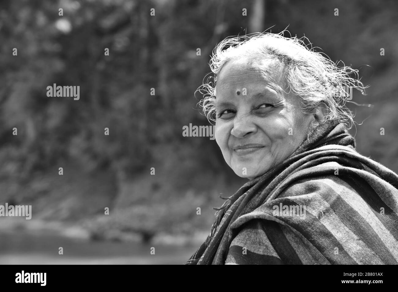 Indian woman, Pahalgam, Kashmir, Jammu and Kashmir, India, Asia - MR#313 Stock Photo