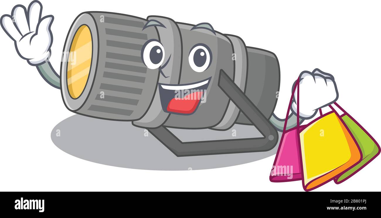 Happy rich underwater flashlight mascot design waving and holding