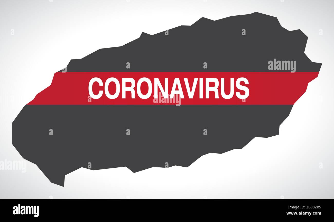 Jeju SOUTH KOREA province map with Coronavirus warning illustration Stock Vector