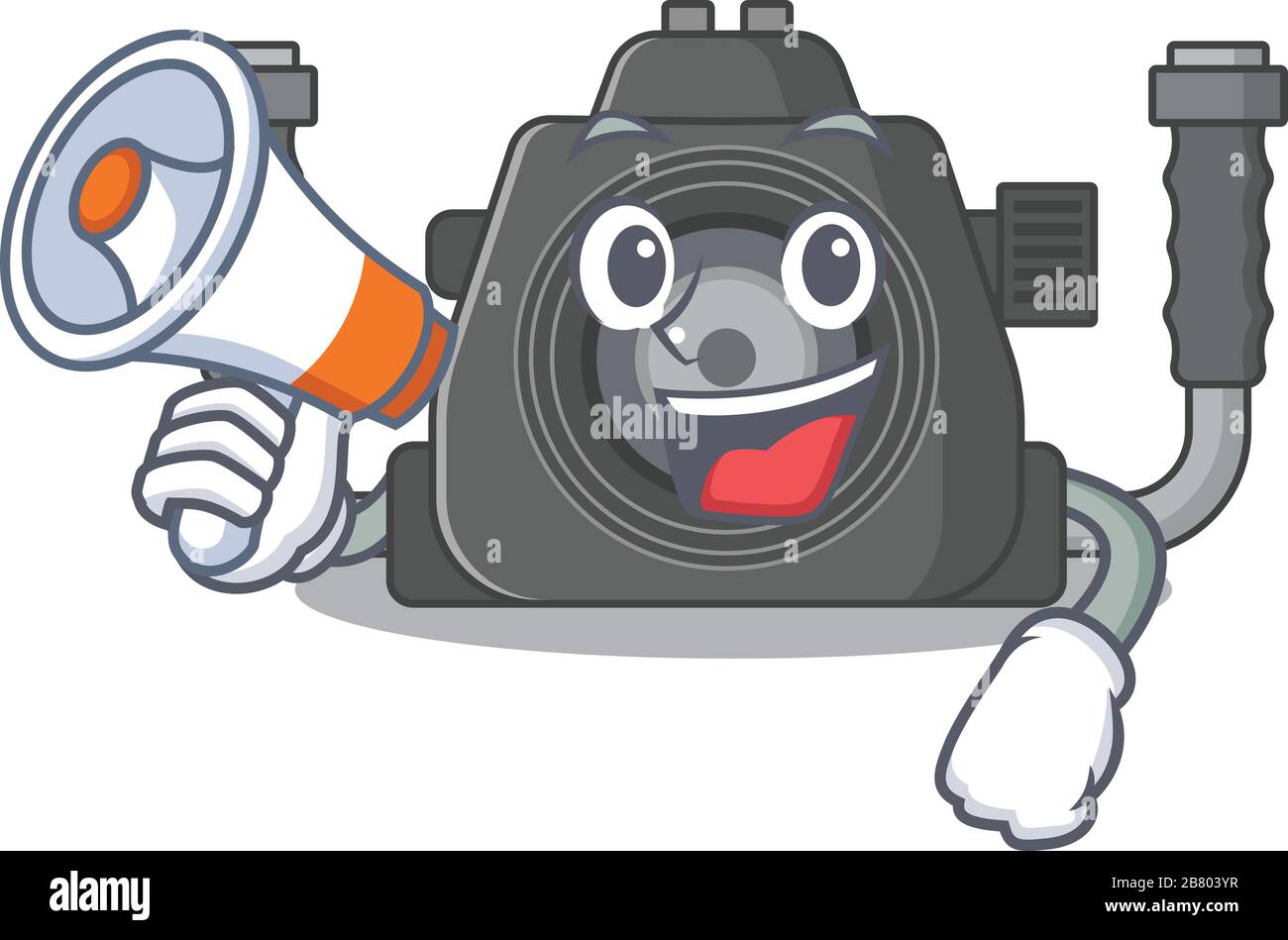 An icon of underwater camera holding a megaphone Stock Vector Image ...