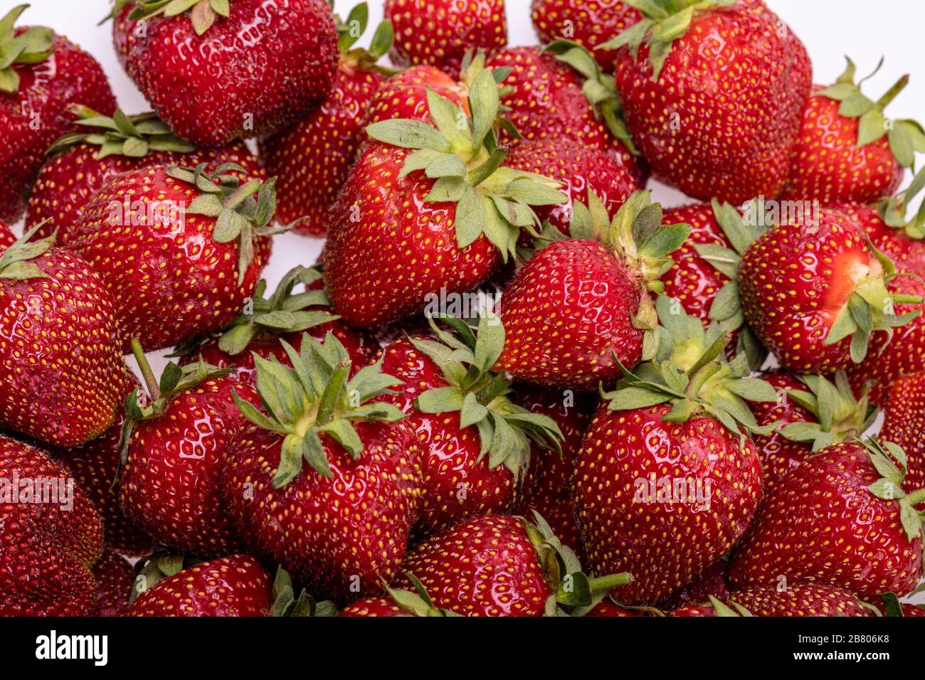 fresh ripe strawberries isolated on white background Stock Photo - Alamy