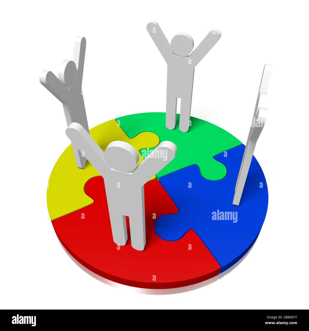 3D jigsaw puzzle illustration Stock Photo Alamy