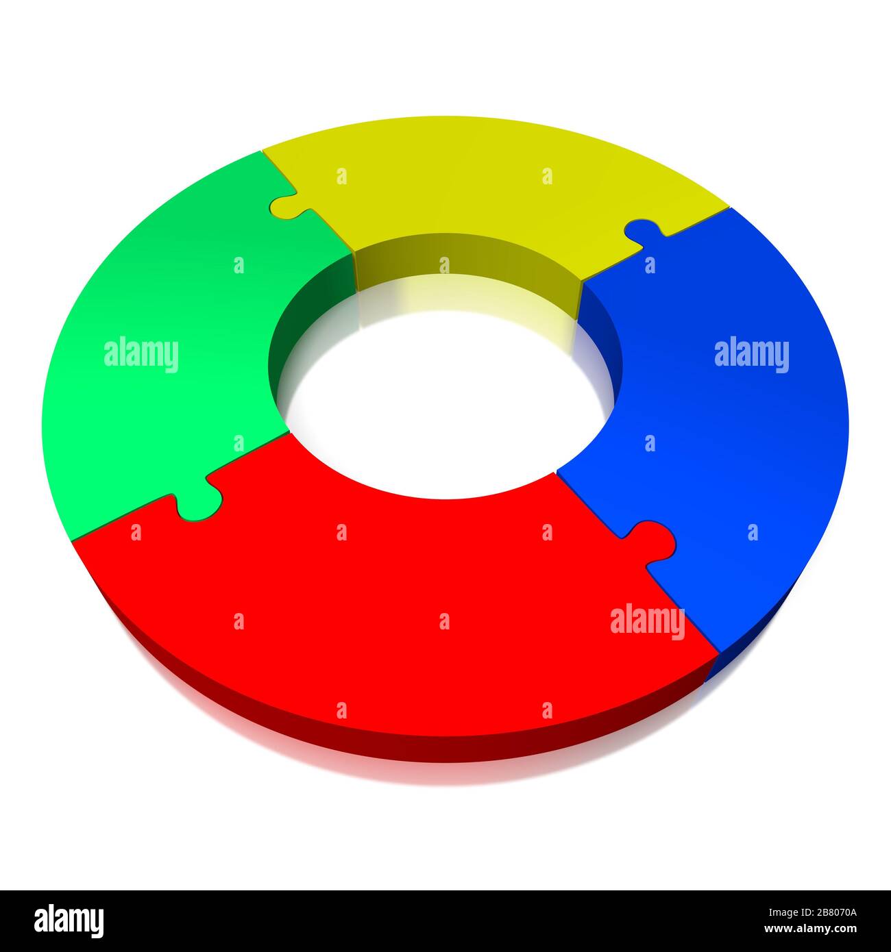 3D jigsaw puzzle illustration Stock Photo Alamy