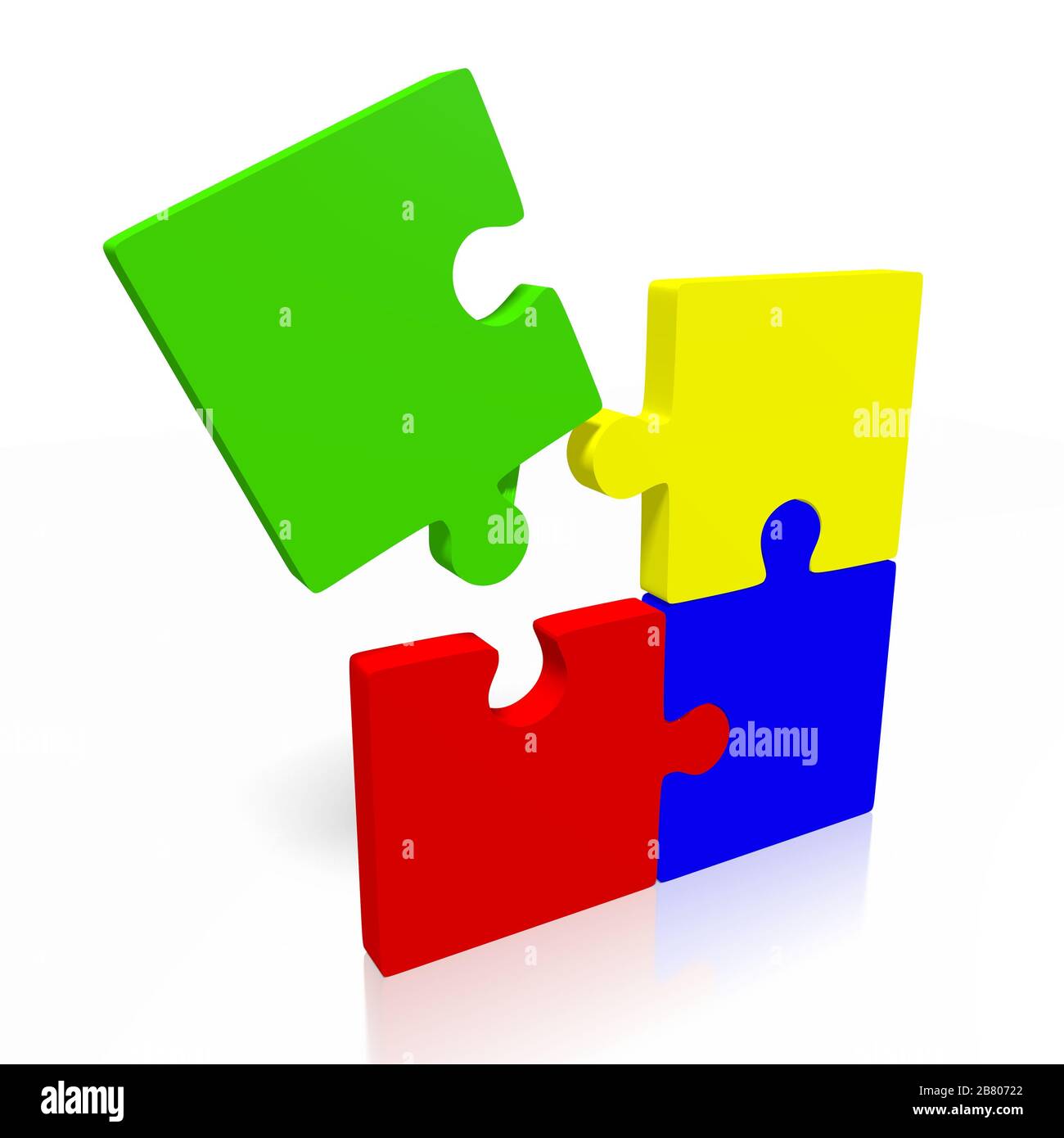 3D jigsaw puzzle illustration Stock Photo Alamy