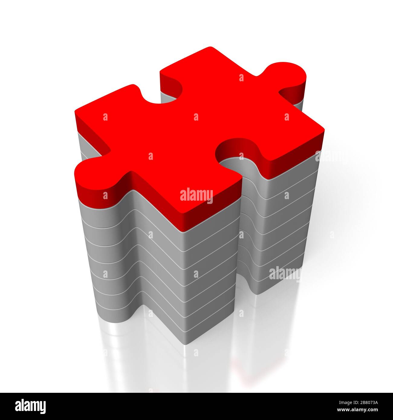 3D jigsaw puzzle illustration Stock Photo Alamy