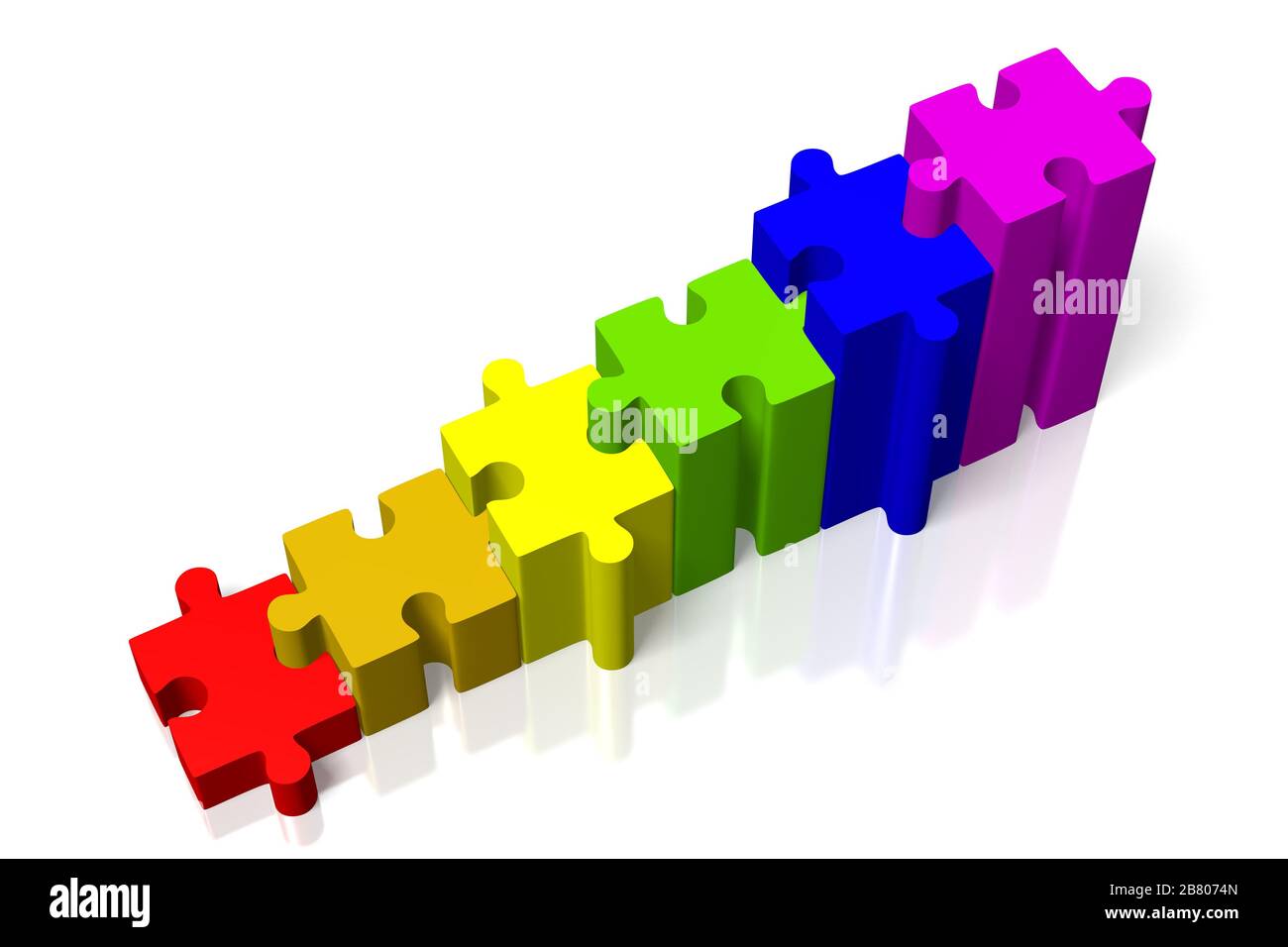 3D jigsaw puzzle illustration Stock Photo Alamy
