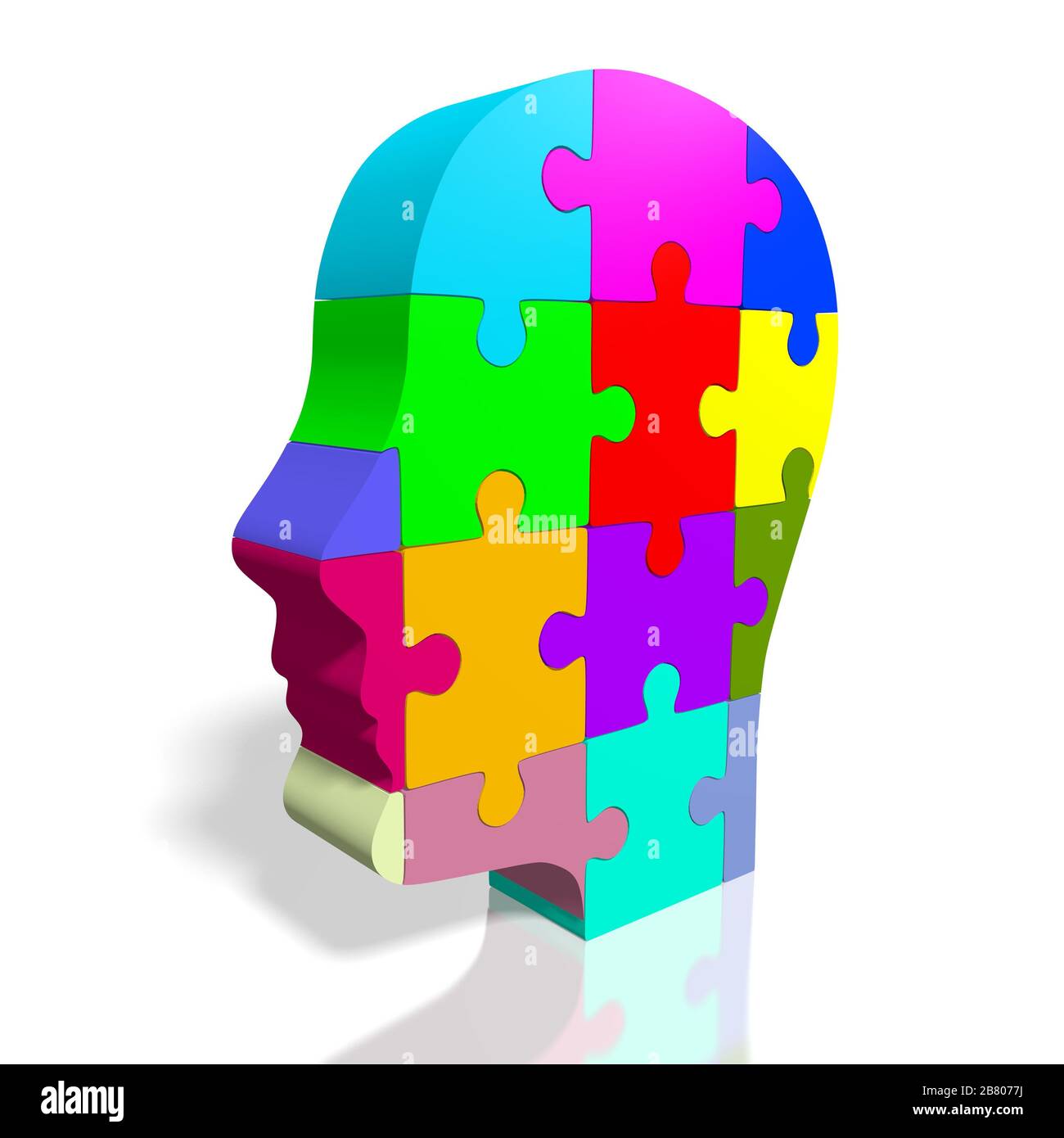3D jigsaw puzzle illustration Stock Photo Alamy