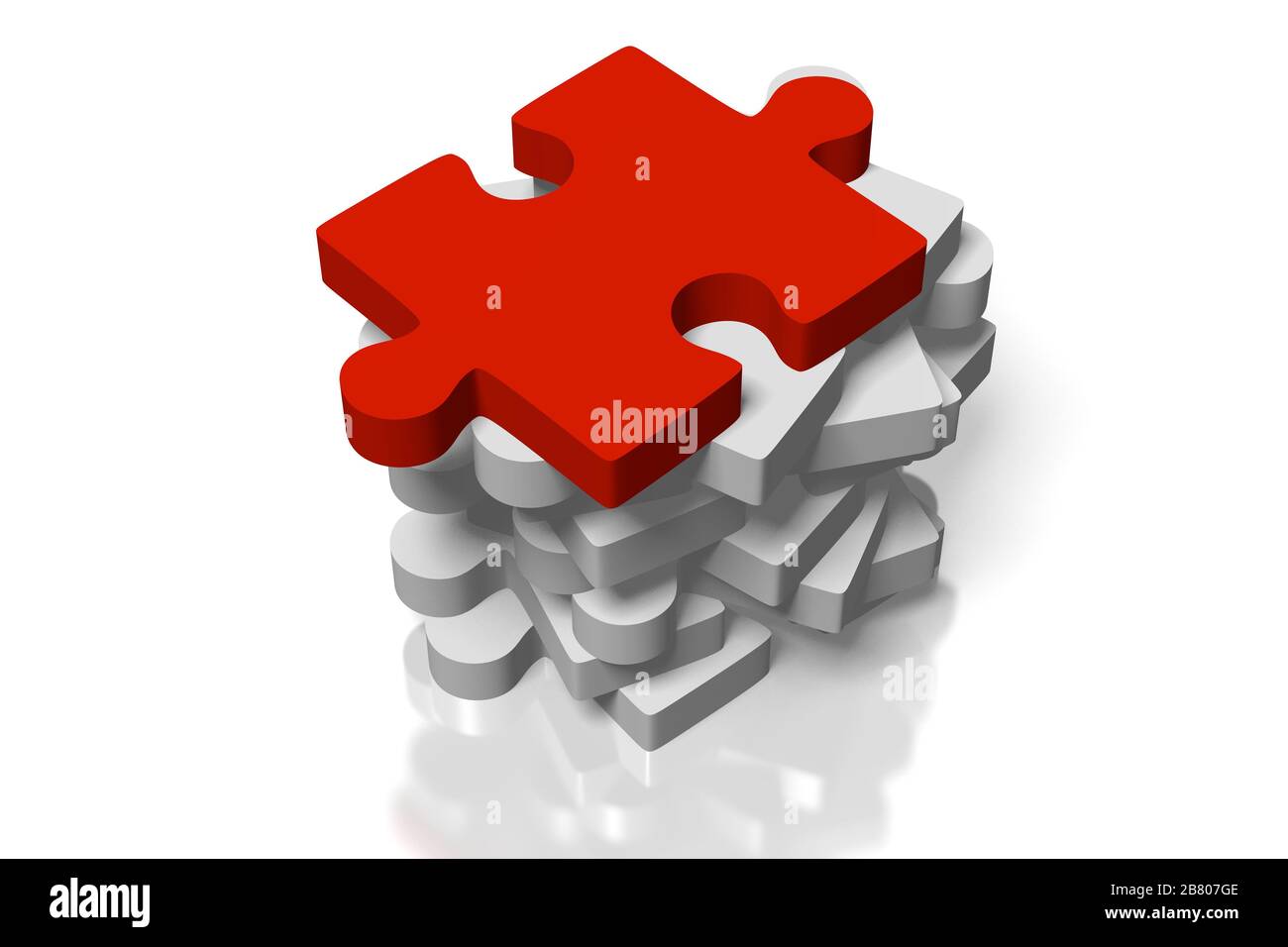 3D jigsaw puzzle illustration Stock Photo Alamy
