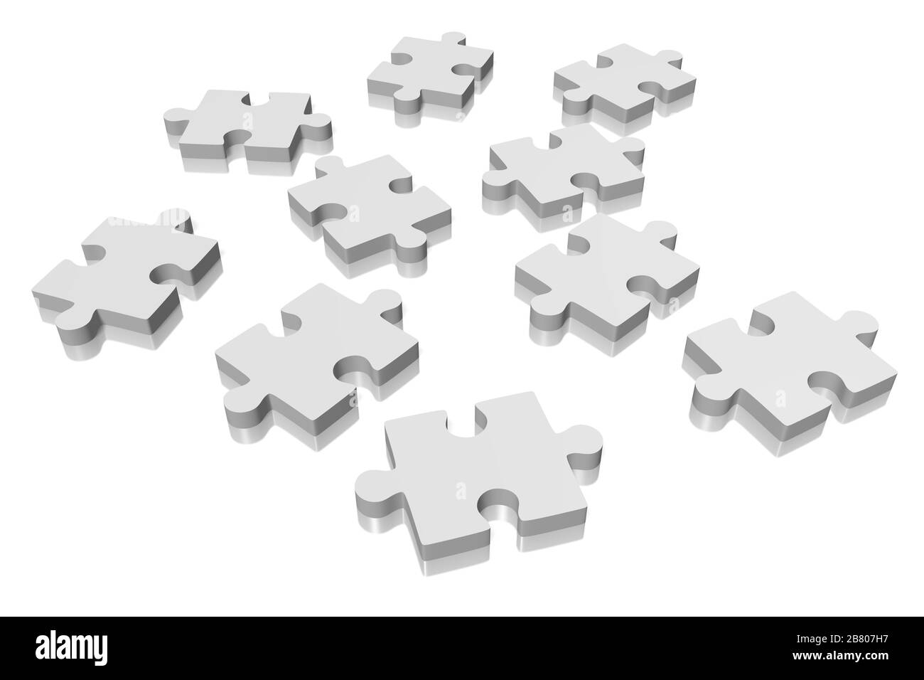 3D jigsaw puzzle illustration Stock Photo Alamy