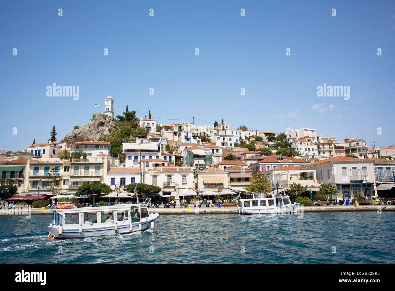 Poros island. Saronic Gulf, Egean Sea, Mediterranean. Greece (Hellas), Europe. Stock Photo