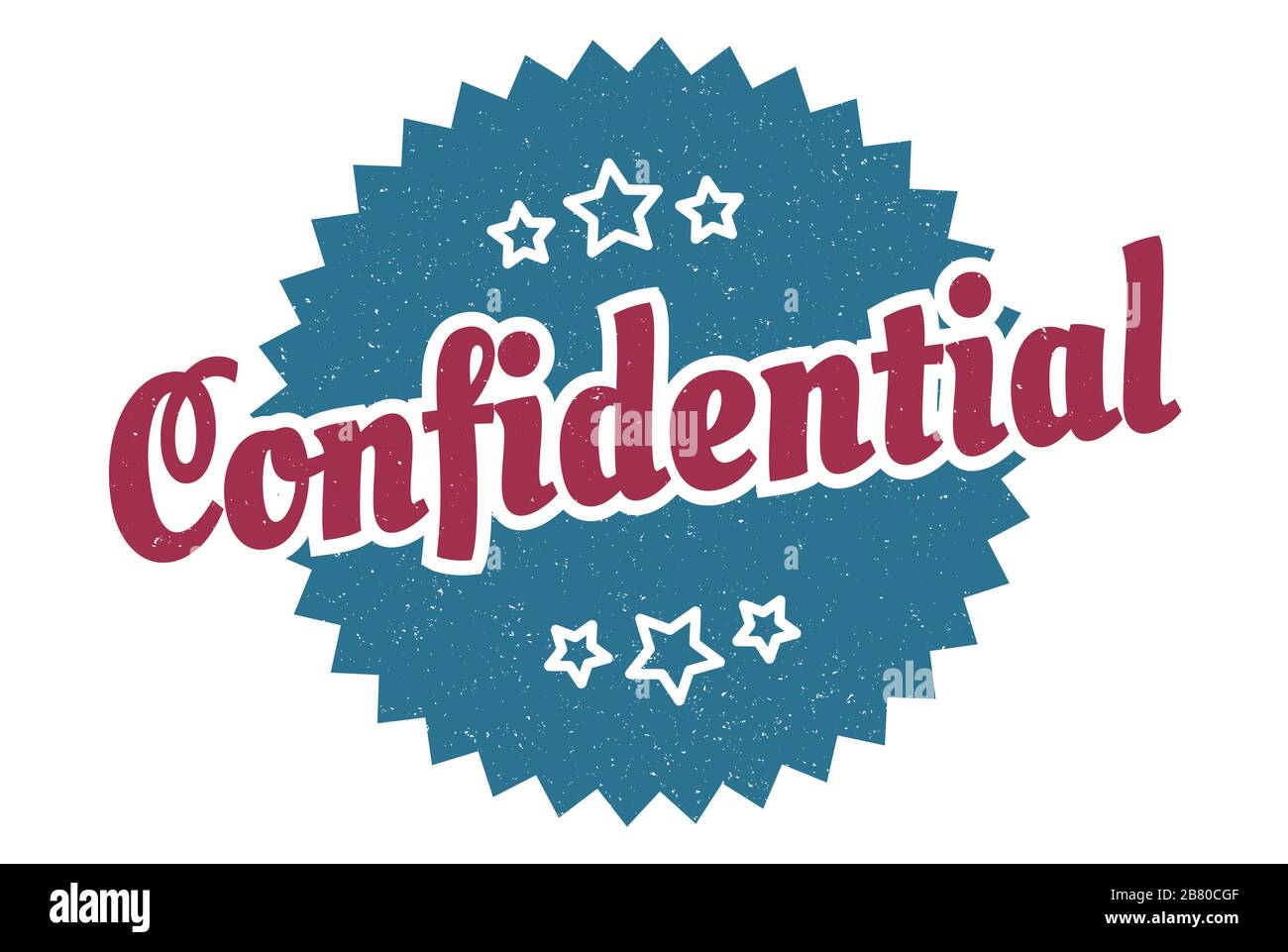 confidential sign. confidential round vintage retro label. confidential
