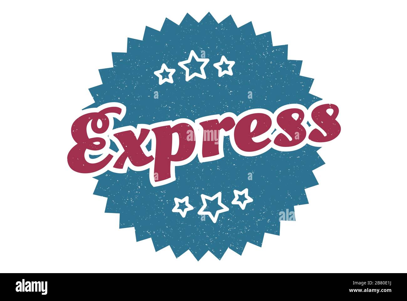 express sign. express round vintage retro label. express Stock Vector