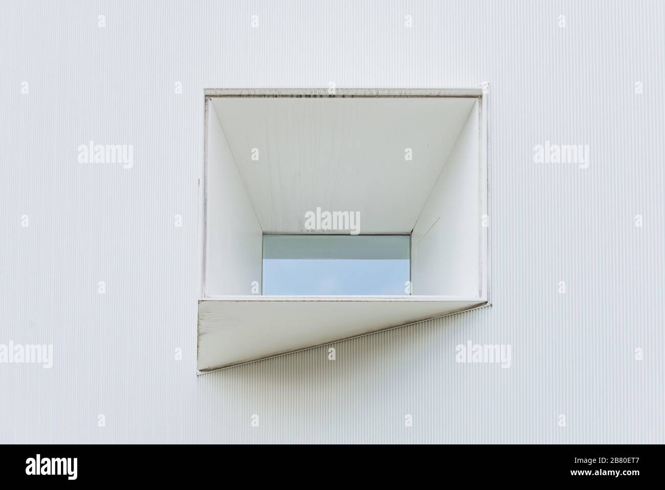 One window on a white wall Stock Photo - Alamy