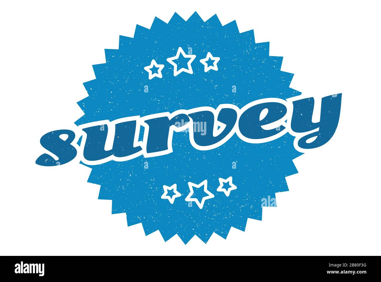 survey sign. survey round vintage retro label. survey Stock Vector