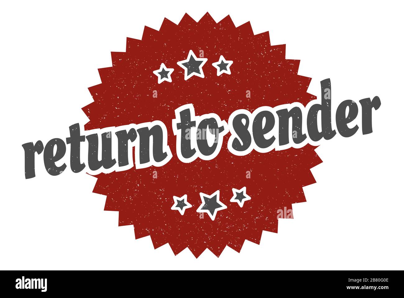 return to sender sign. return to sender round vintage retro label. return to sender Stock Vector