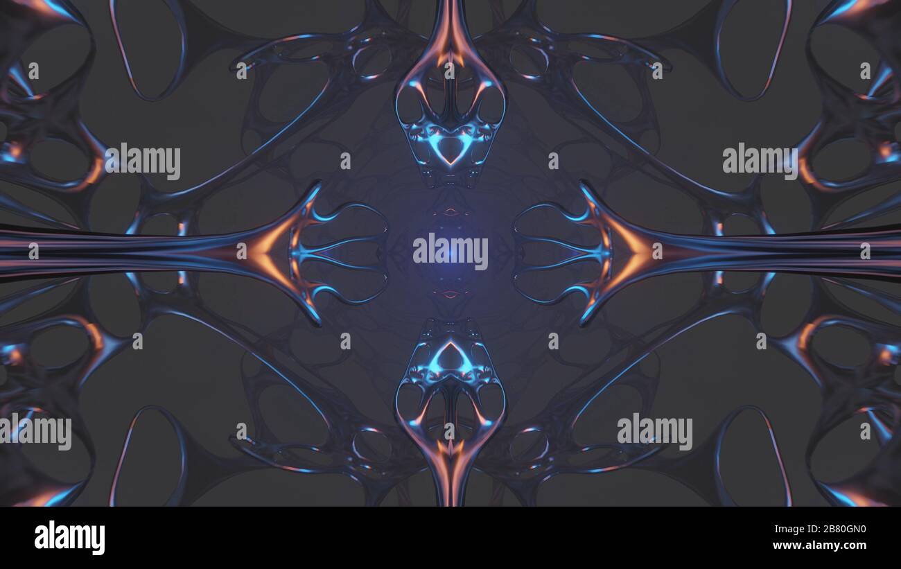 Illustration of geometric shapes with neon laser lights - cool for ...