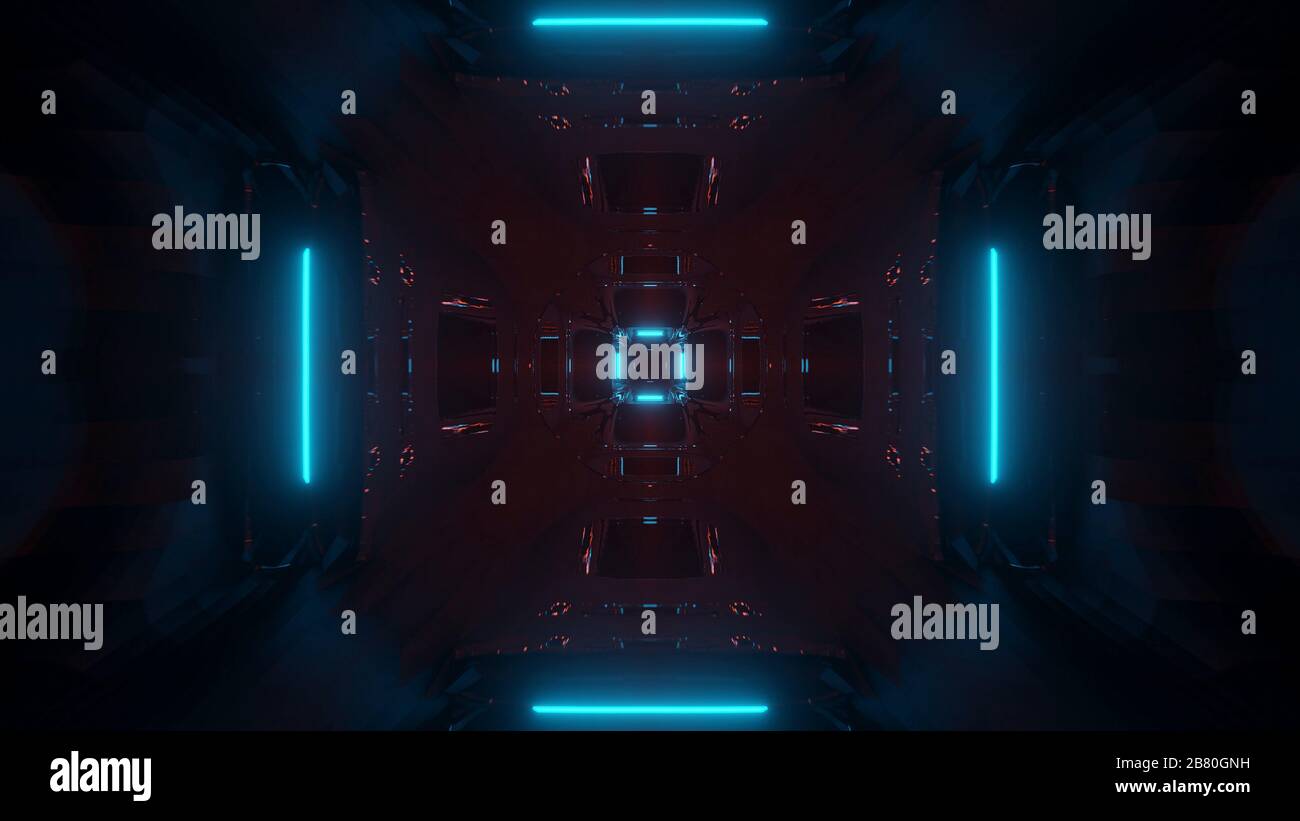 Illustration of geometric shapes with neon laser lights - cool for ...
