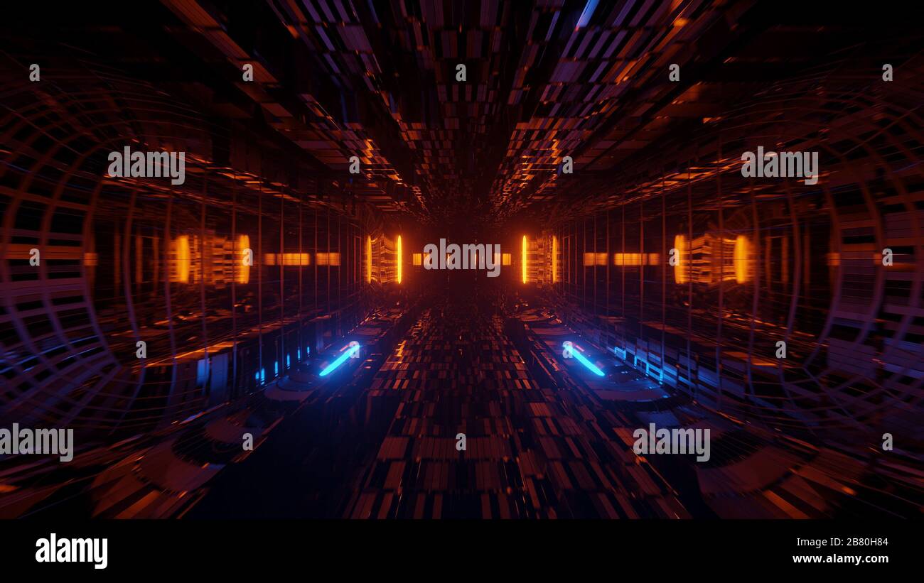 Cool illustration with geometric shapes and neon laser lights - perfect ...