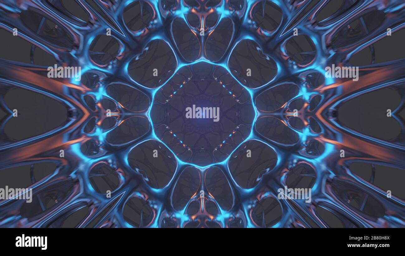 Cool illustration with geometric shapes and neon laser lights - perfect ...