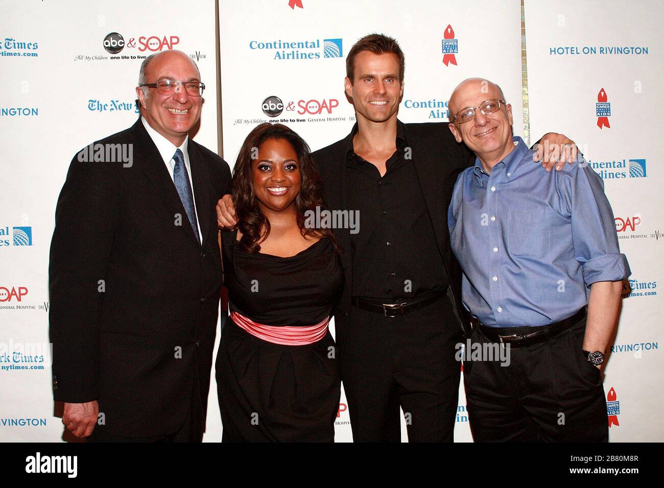 New York, NY, USA. 21 March, 2010. Brian Frons, Sherri Shepherd, Cameron Mathison, Tom Viola at the 6th Annual Broadway Cares Equity Fights AIDS benefit at The New York Marriott Marquis. Credit: Steve Mack/Alamy Stock Photo