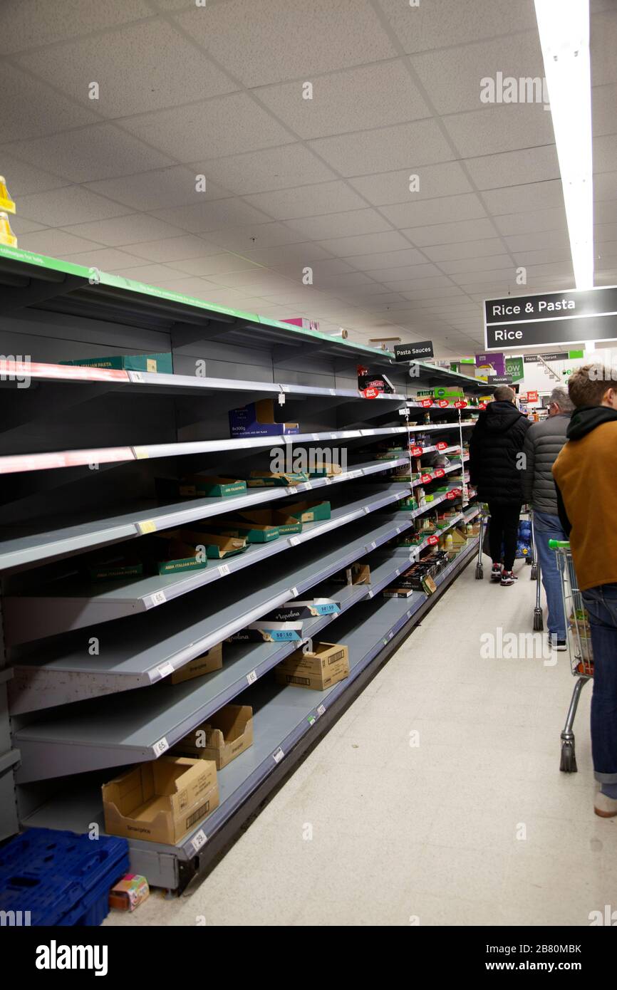 Empty Shelves, Depleted Stock at Asda, Clapham Junction, during