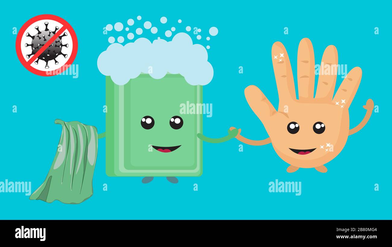 Wash your hands. Coronavirus disease stop symbol. Coronavirus Icon with ...