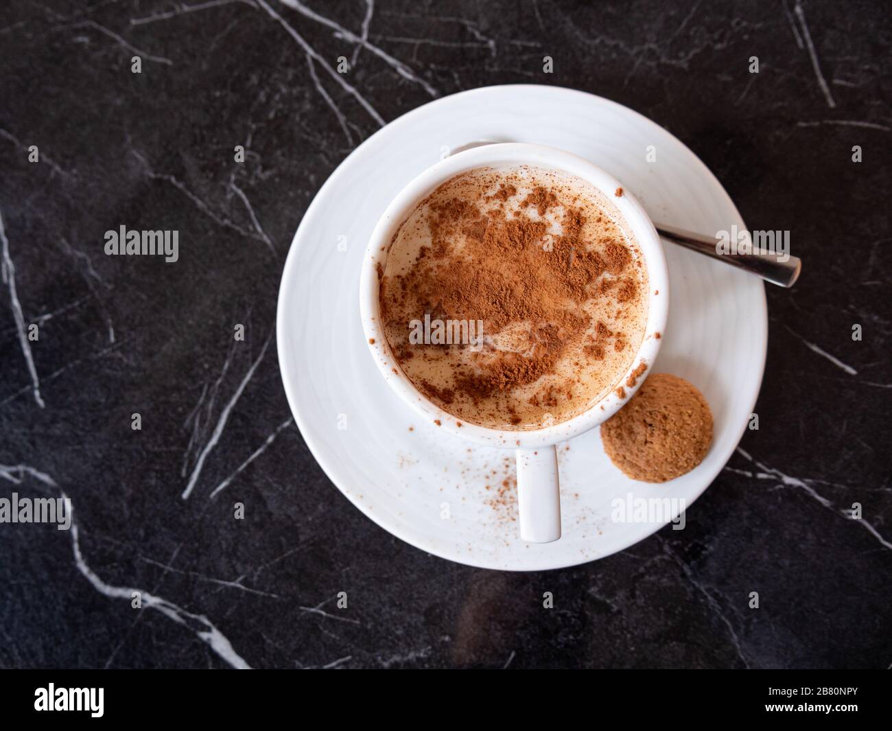 Sahlep or Salep traditional Turkish winter beverage drink with cinnamon ...