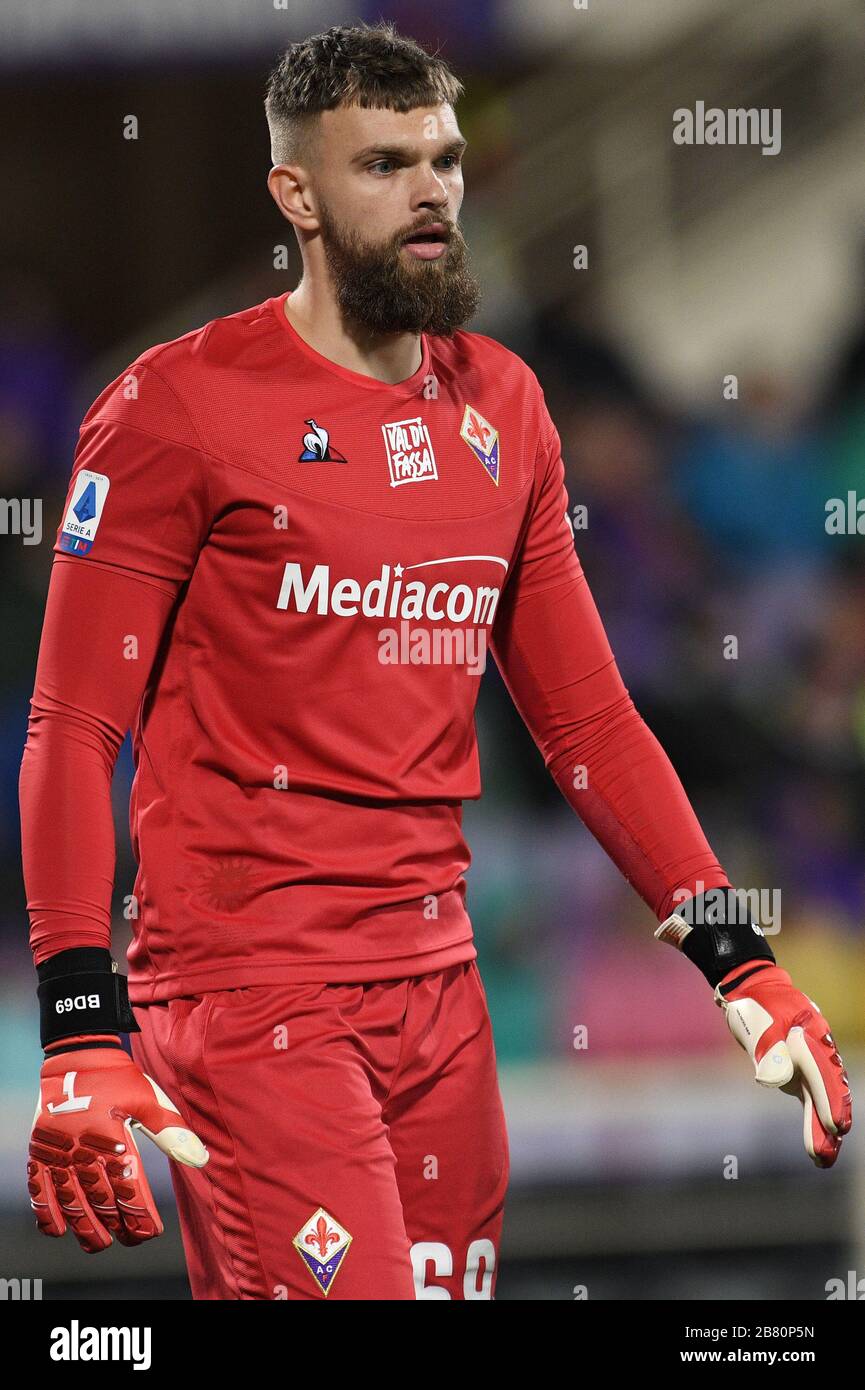 January 1, 2020, Florence, Italy: Florence, Italy, , 01 Jan 2020, Bartlomiej Dragowski (Fiorentina) during  -  - Credit: LM/Matteo Papini (Credit Image: © Matteo Papini/LPS via ZUMA Wire) Stock Photo