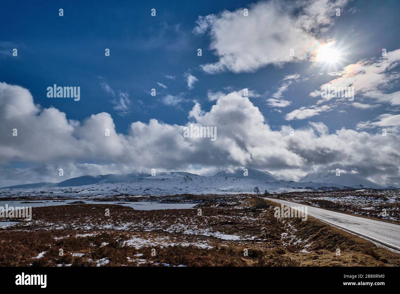 Loch Ba and Rannoch Moor, seen from the A82, Argyll & Bute, Scotland Stock Photo