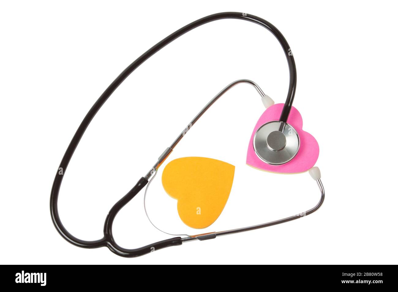 Heart and stethoscope. On a white background Stock Photo - Alamy