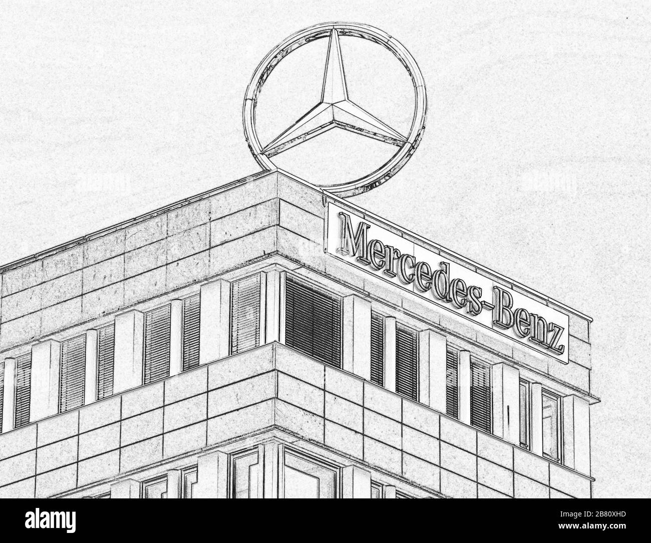 Mercedes Benz headquarters, Potsdamer street , Berlin , Germany Stock