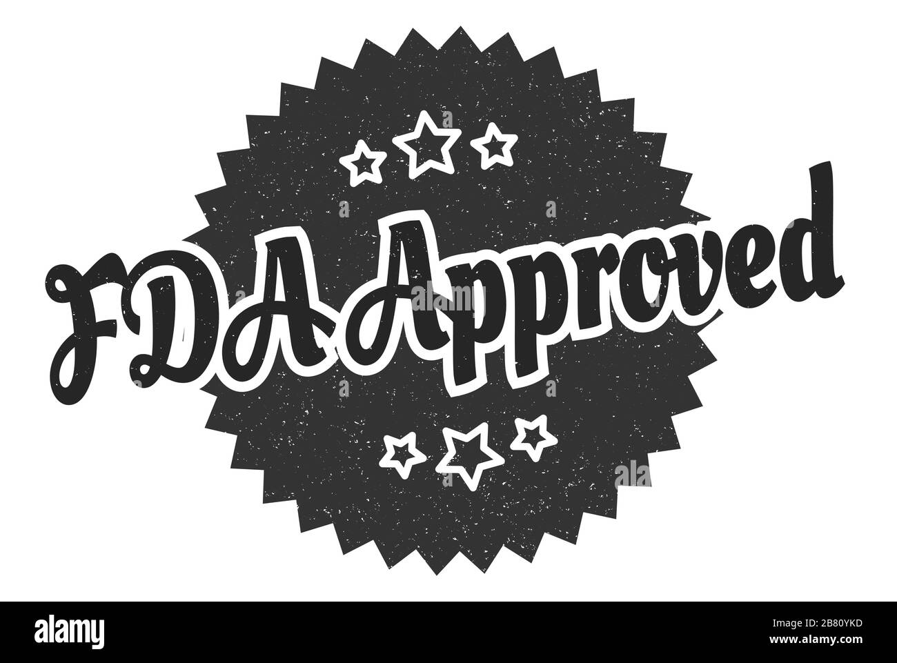 fda approved sign. fda approved round vintage retro label. fda approved