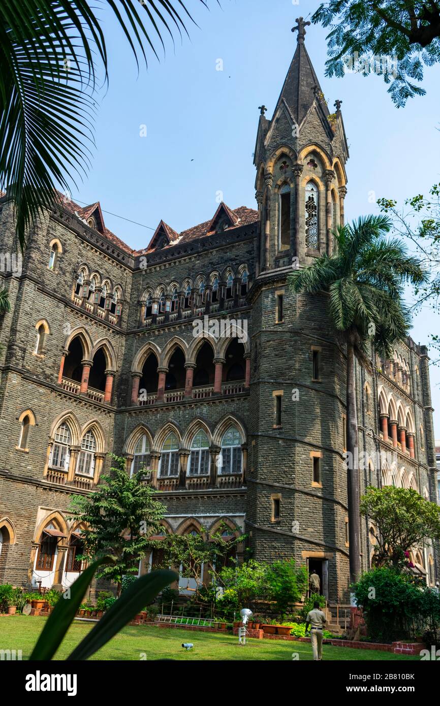 India, Mumbai - January 3 2020 - Palace of the Supreme Court in Mumbai Stock Photo