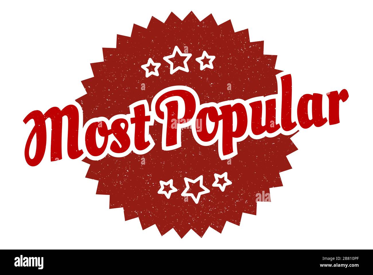 most popular sign. most popular round vintage retro label. most popular