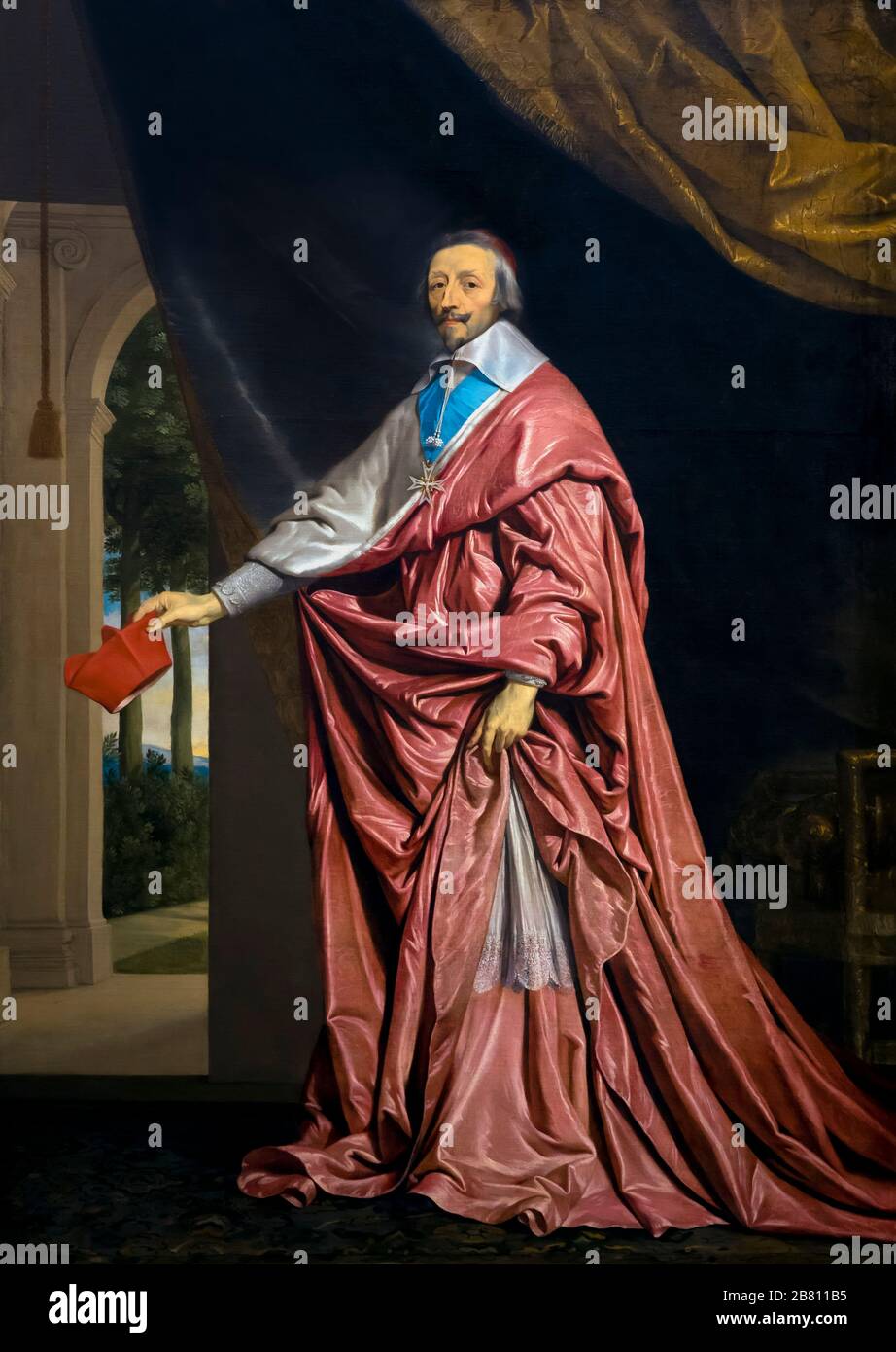 Cardinal de Richelieu, Philippe de Champaigne, 1633-40, Stock Photo