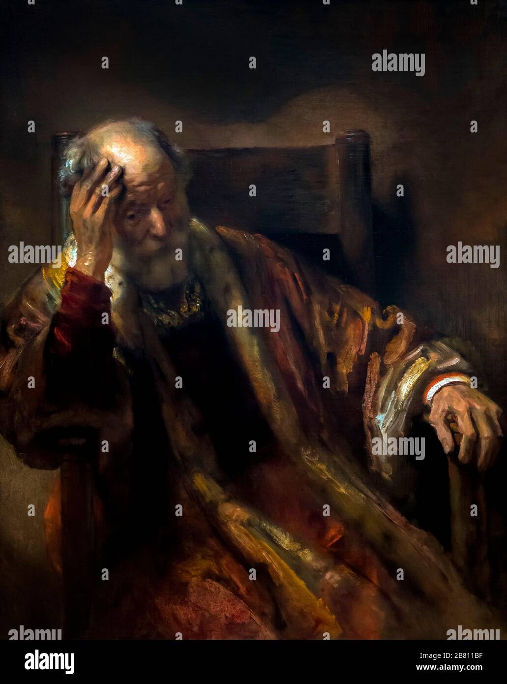 Old man in an armchair rembrandt hi-res stock photography and images ...