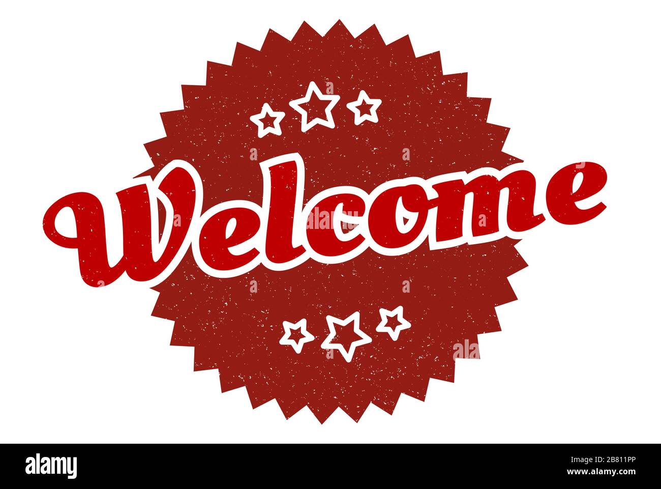 welcome sign. welcome round vintage retro label. welcome Stock Vector ...
