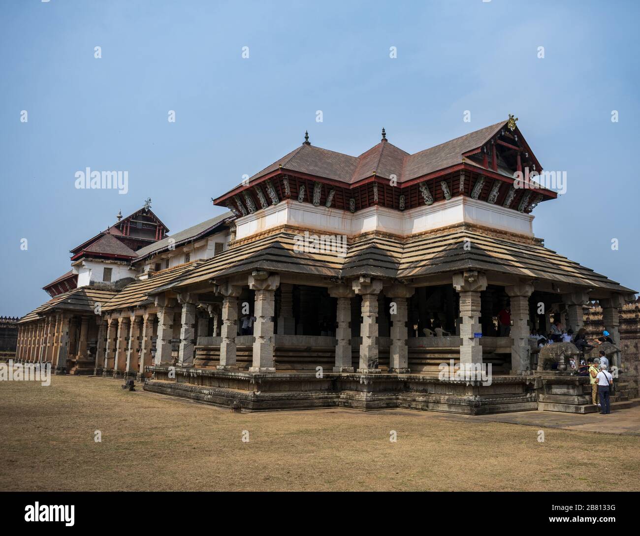 India, Karnataka, New Mangalore - December 30 2019 - The Jain temple of Moodbidri Stock Photo
