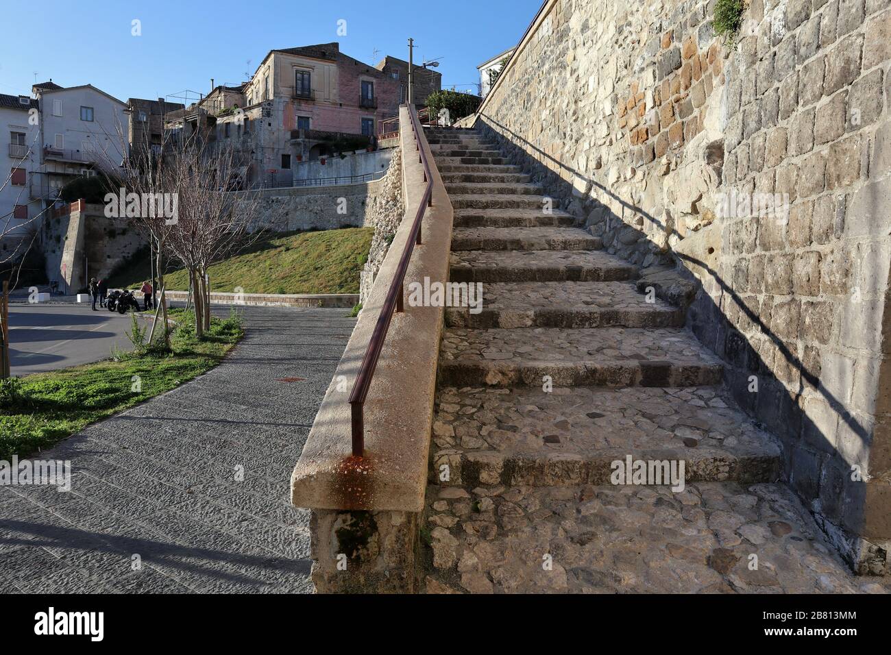 Caiazzo - Scalinata del parcheggio Stock Photo