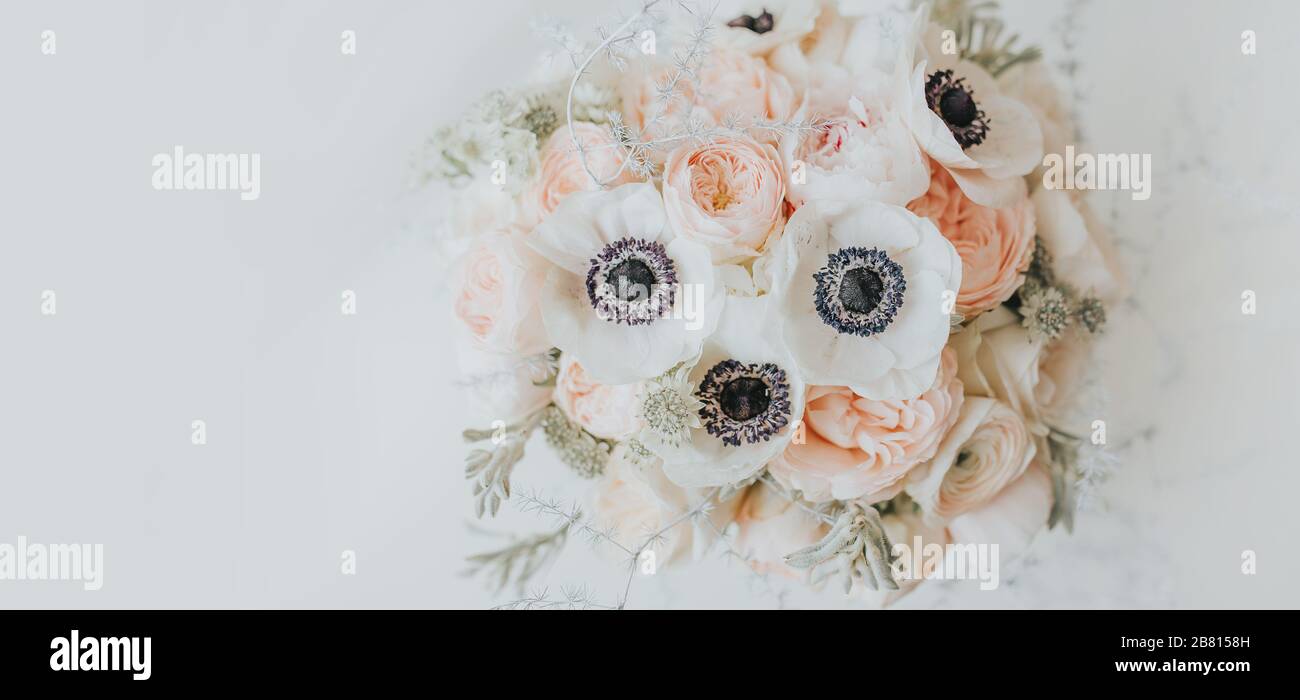 Beautiful flower background in spring. Wedding season. Flower art for important events. Stock Photo