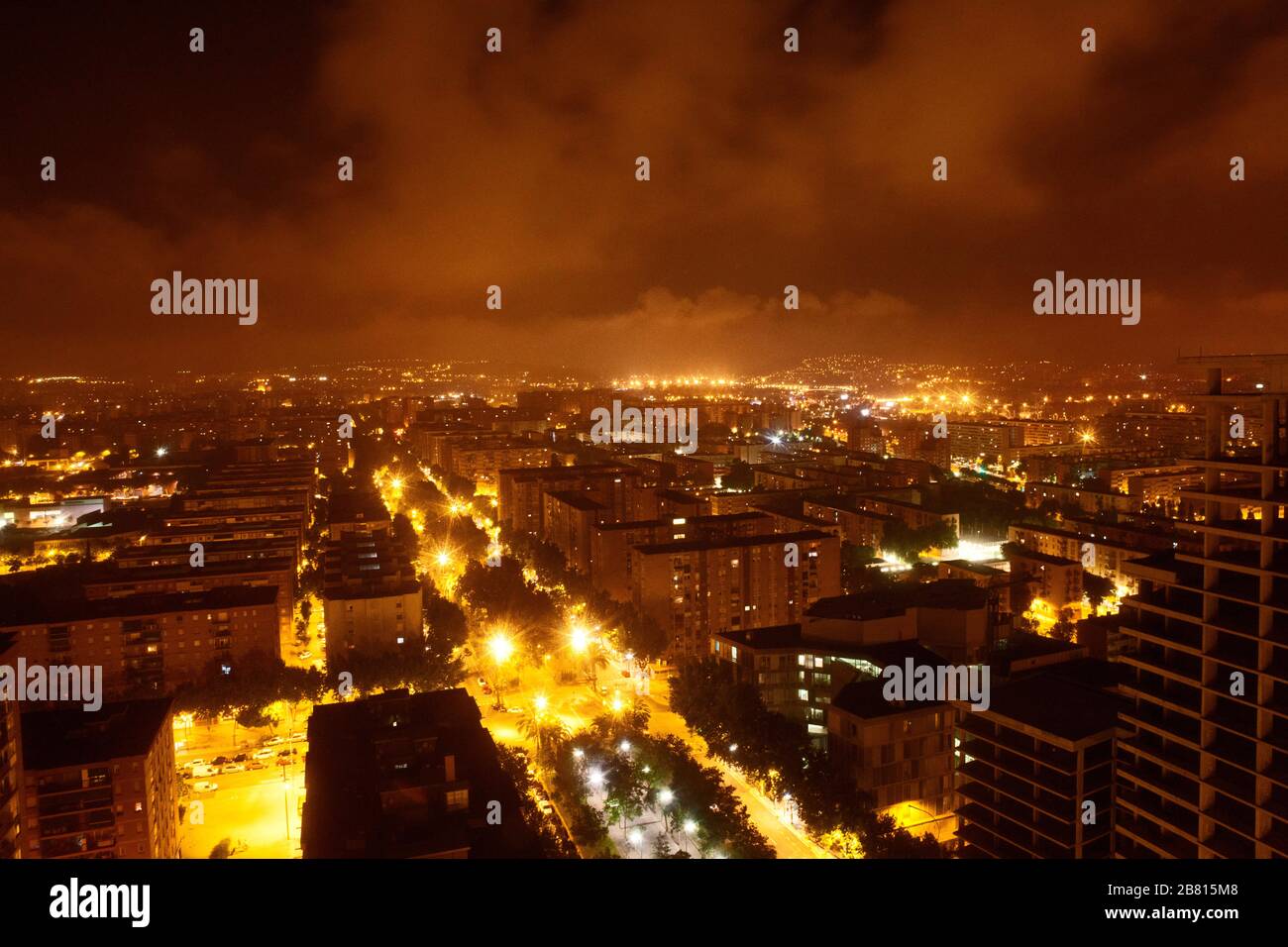 Barcelona by night Stock Photo