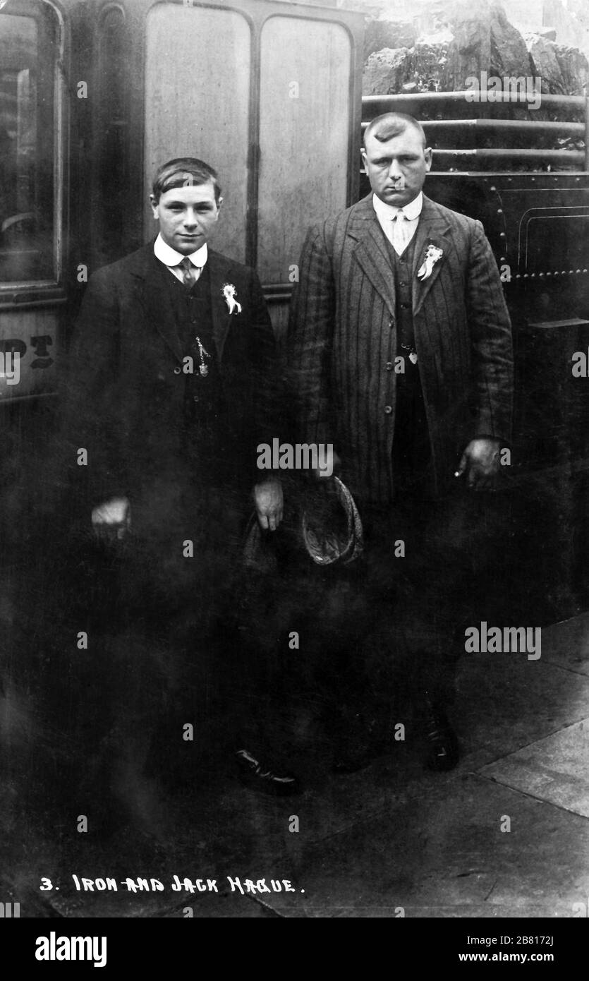 Boxer Iron hague 1909 mexborough sam langford heavyweight boxer boston tar baby Stock Photo